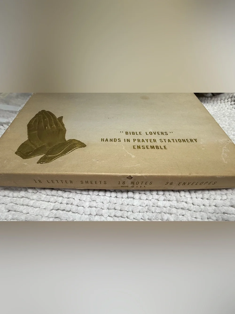 Vintage 1950s Bible Lovers Hands In Prayer Stationery Ensemble Warner Press